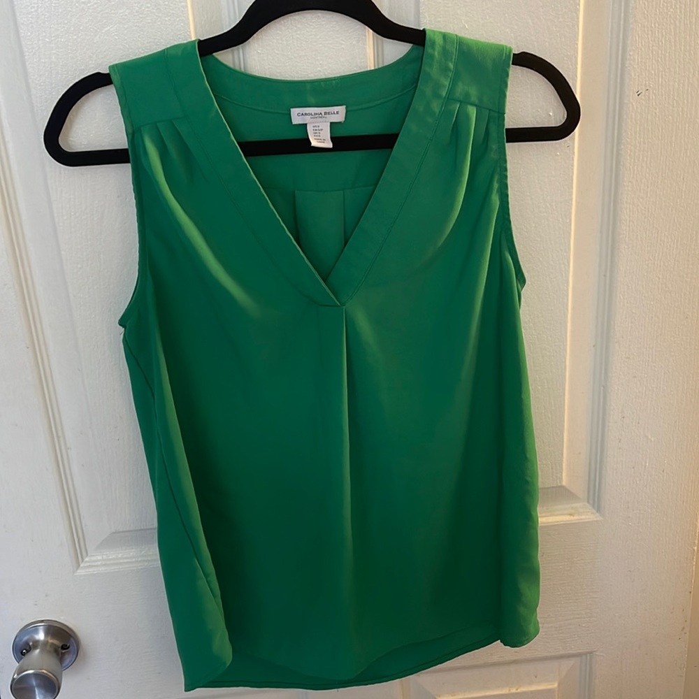 Green dressy tank top